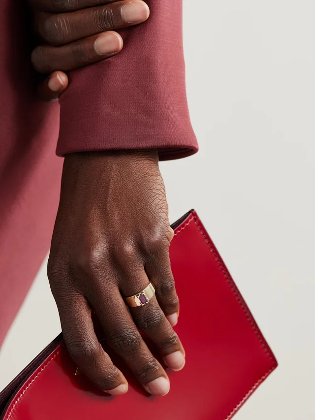 MELISSA JOY MANNING 14-karat recycled gold rhodolite ring in Metallic, photo 2 of 2 from NET-A-PORTER (Canada)