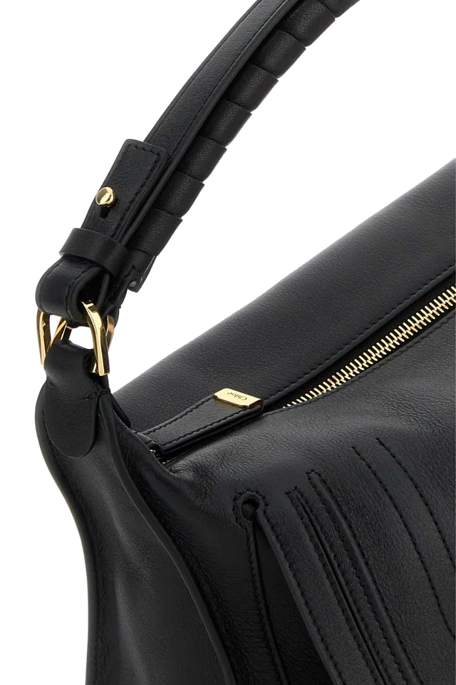 Chloé Marcie Shoulder Bag — Black in Black Calfskin from HEWI, photo 2 of 2