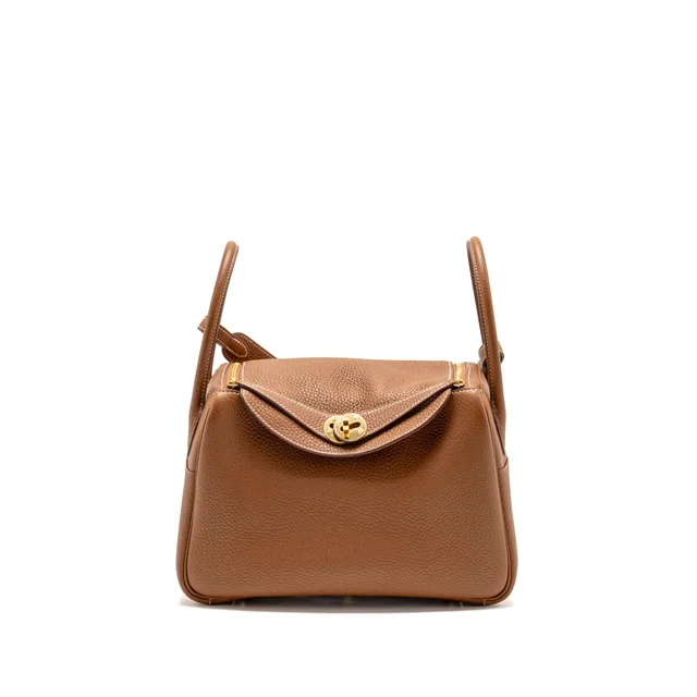 Hermès Lindy 26 Clemence GOLD GHW Stamp Z in Gold Clemence leather from EMIER