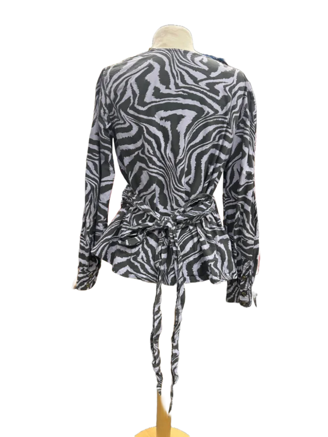 GANNI Top Purple & Black Size: 10 in Purple Cotton from Oxfam Online Shop, photo 2 of 2