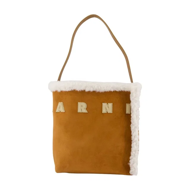 Marni Museo Shoulder Bag — Brown Calfskin in Brown Calfskin from HEWI