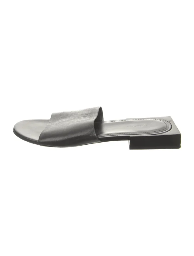 Balenciaga Leather Slides in white Leather from The RealReal