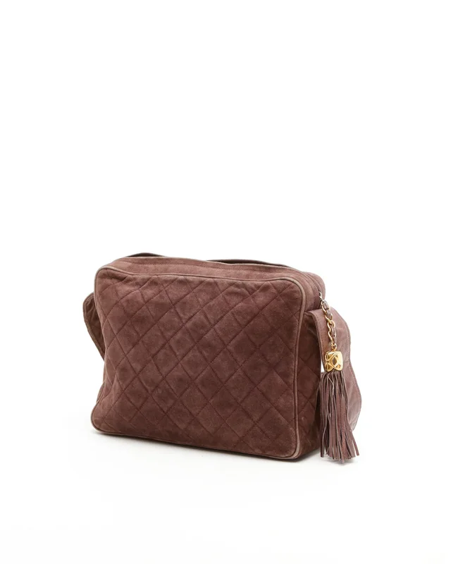Chanel Large Quilted Suede Camera Bag in Suede from A Retro Tale, photo 3 of 13