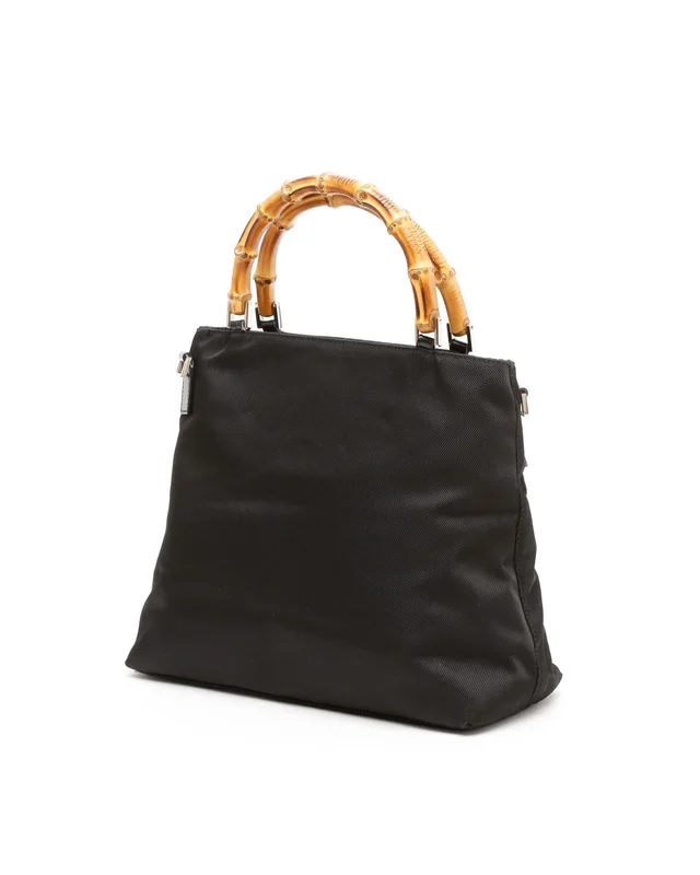 Gucci Bamboo Handbag in Nylon from A Retro Tale, photo 3 of 9