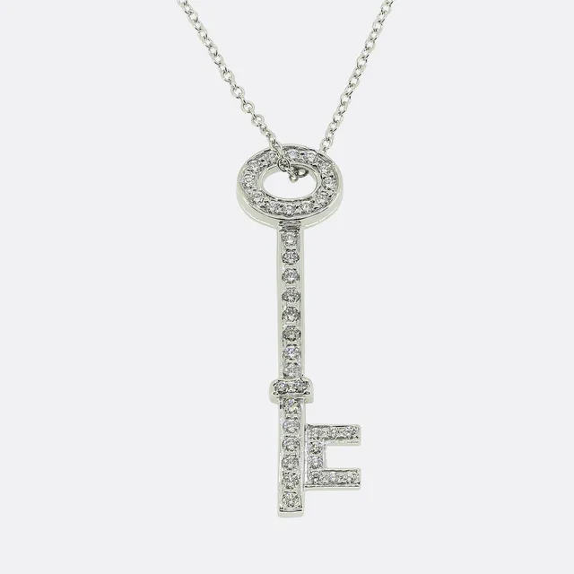 Tiffany & Co. Diamond Key Pendant Necklace from The Vintage Jeweller