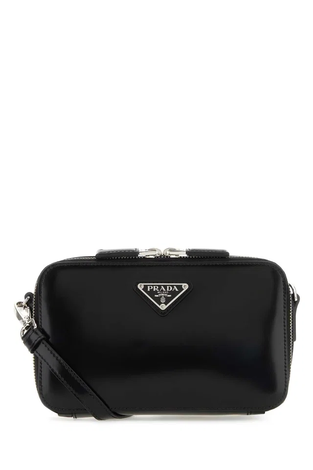Prada Leather Crossbody Bag — Black in Black Leather from HEWI
