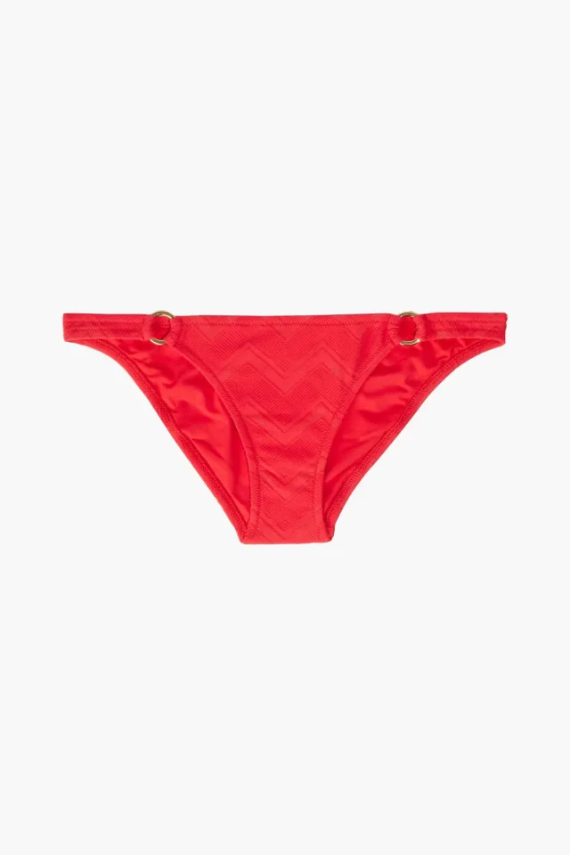 Melissa Odabash Montenegro Stretch-Jacquard Bikini Briefs in Red, photo 5 of 8 from THE OUTNET