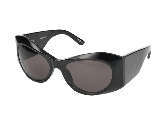 Balenciaga Bb0394s Oversized Acetate Sunglasses — Black in Black from HEWI