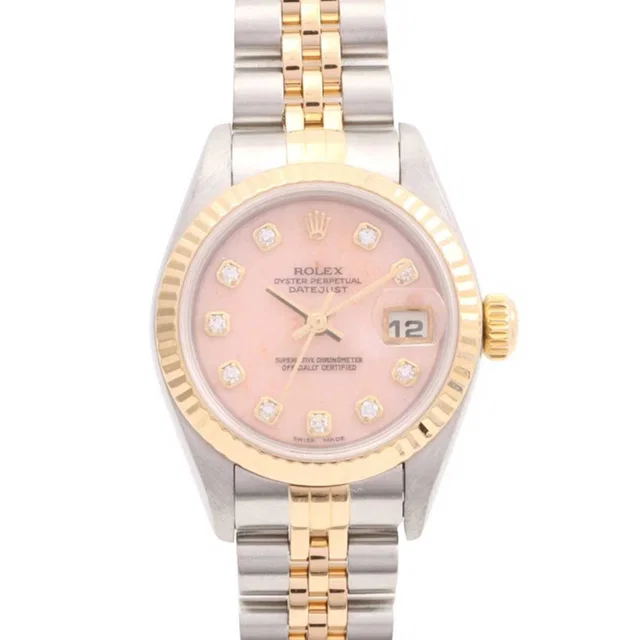 Rolex Circa 2001 10-point Diamond Datejust 26mm 79173G Automatic Pink Opal in Pink from VINTAGE QOO TOKYO