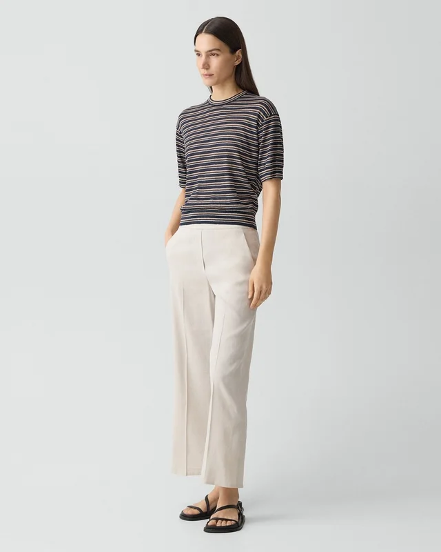Theory Classic Straight Pull-On Pant in Good Linen, photo 3 of 5 from Theory