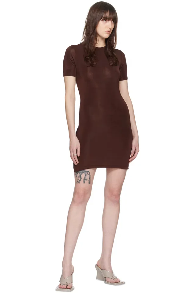 Louisa Ballou Brown O-Ring Minidress, photo 4 of 4 from SSENSE