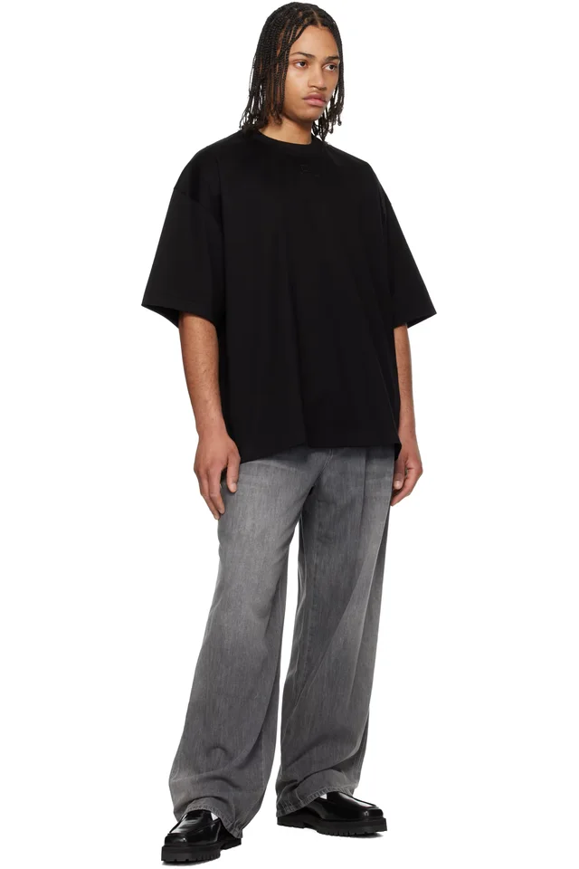 WOOYOUNGMI Black Lightweight Banding Jeans, photo 4 of 4 from SSENSE