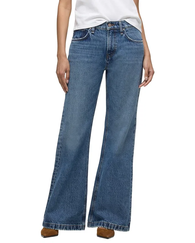 HUDSON Jeans Rylee Low-Rise Flare Pant in //asset2.ruecdn.com/images/sw/105082/1050820149_RLSW_blue.jpg, image 1 of 1 from Rue La La