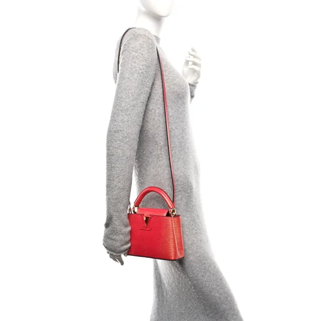 Louis Vuitton Metallic Lizard Capucines Mini Fuchsia Gold in Pink Lizard from FASHIONPHILE, photo 2 of 9