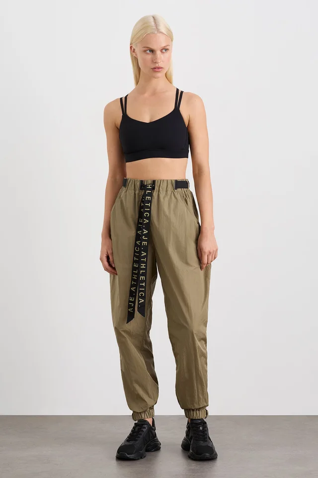Athletica Belted Windbreak Pant 502 in Black from Aje, photo 1 of 1