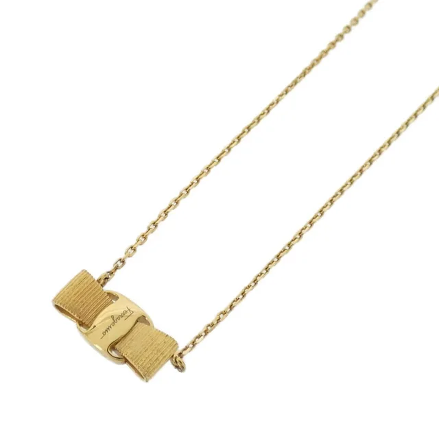 Ferragamo サルヴァトーレフェラガモ 76 0547 ネックレス in GOLD(ゴールド) 長さ: 44.5-50cm トップ 横x縦: 1.5cmx0.5cm from KOMEHYO