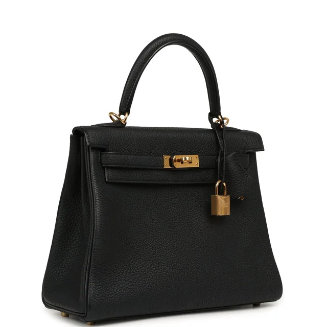 Hermès Kelly Retourne 25 Black Togo Gold Hardware in Black Togo leather from Madison Avenue Couture, photo 2 of 2