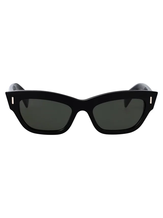 Alexander McQueen Am0548s Black Acetate Cat-Eye Sunglasses in Black from HEWI