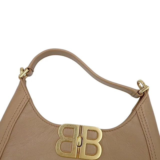 Balenciaga BB Soft Hobo Bag Beige8019282ABEC2621 Calf Leather Size Small in Calfskin from GALLERY RARE, photo 10 of 16