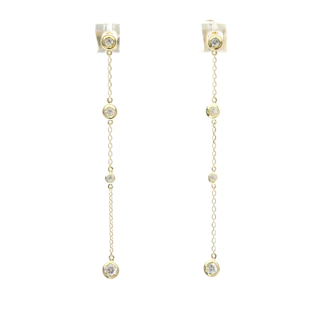 Ponte Vecchio Diamond Drop Earrings Diamond Yellow Gold (18K) Drop Earrings Gold in Gold Yellow gold (18K) from Elady
