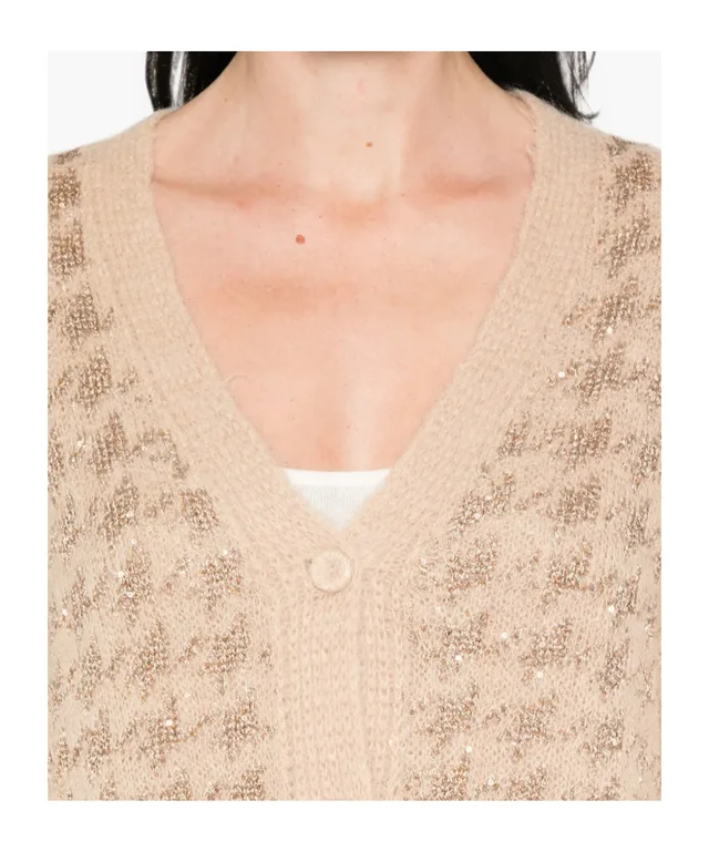 Twinset sequin-embellished houndstooth cardigan, photo 5 of 5 from SENSER