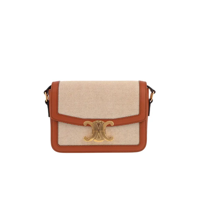 Celine Triomphe Teen shoulder bag in Brown Canvas from Collector Square, photo 2 of 5