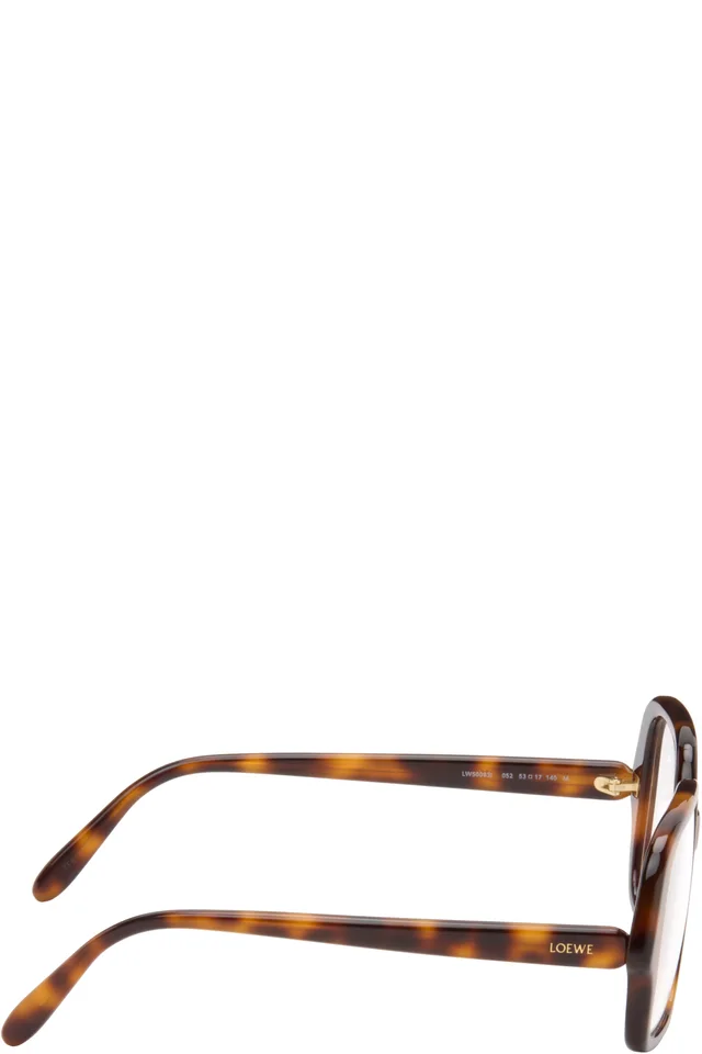 LOEWE Brown Slim Glasses, photo 2 of 4 from SSENSE