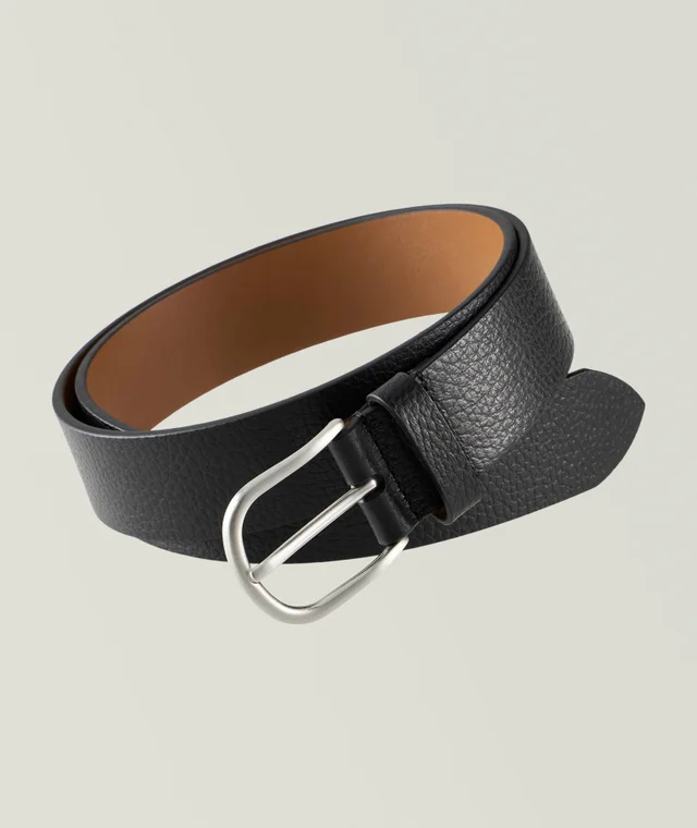 Genuine Leather Belt in Black, image 1 of 1 from Harry Rosen