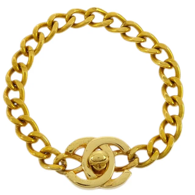 Chanel Turnlock Bracelet Gold 97P in Gold from AMORE Vintage Tokyo