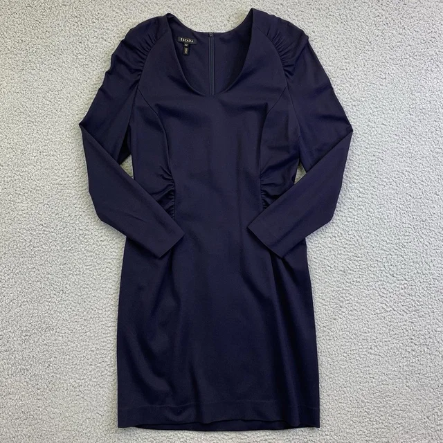 Escada Dalinatu Royal Blue Cocktail Party Dress Zipper Back Women's Size 12/42 in blue from Poshmark
