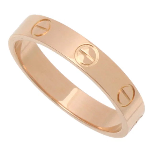 Cartier 18K Love Ring #53 Pink Gold in Pink from VINTAGE QOO TOKYO