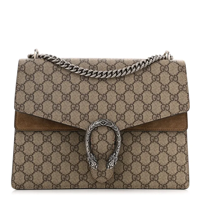 Gucci Dionysus Medium GG Supreme Coated Canvas Bag - Beige in Beige Coated canvas from H&T