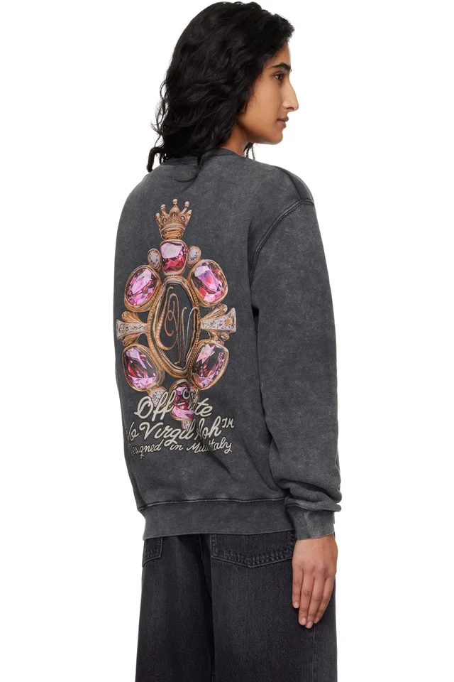 Off-White Black Royal Jewels Sweatshirt, photo 3 of 3 from SSENSE