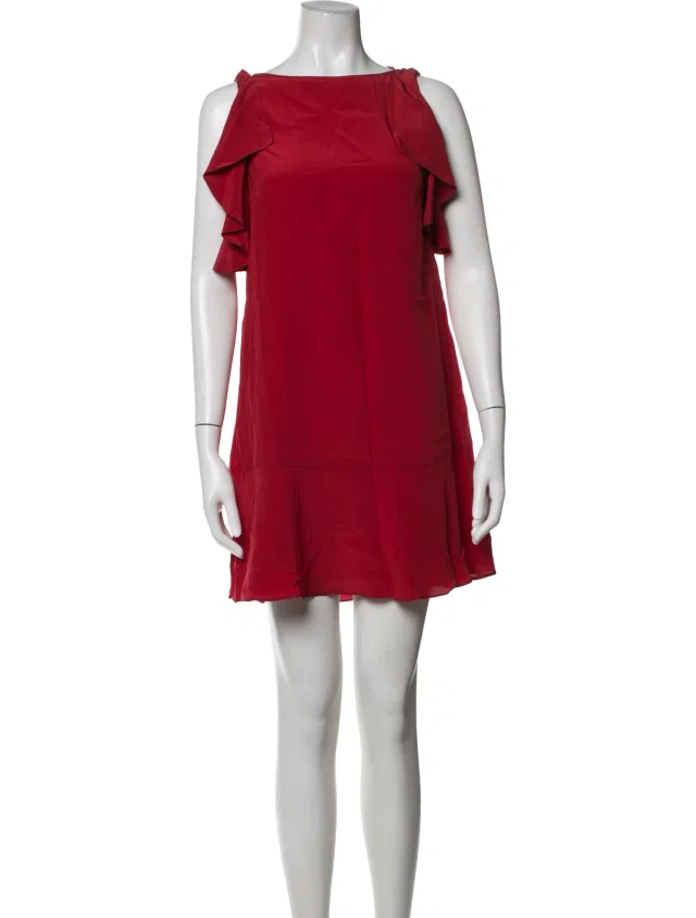 REDValentino Square Neckline Mini Dress in red from The RealReal