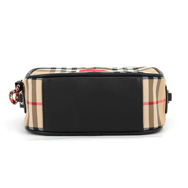 Burberry Nova Check B Patch Shoulder Bag Beige/Black/Red8023901 Nylon Leather in Black Nylon from GALLERY RARE, photo 3 of 13