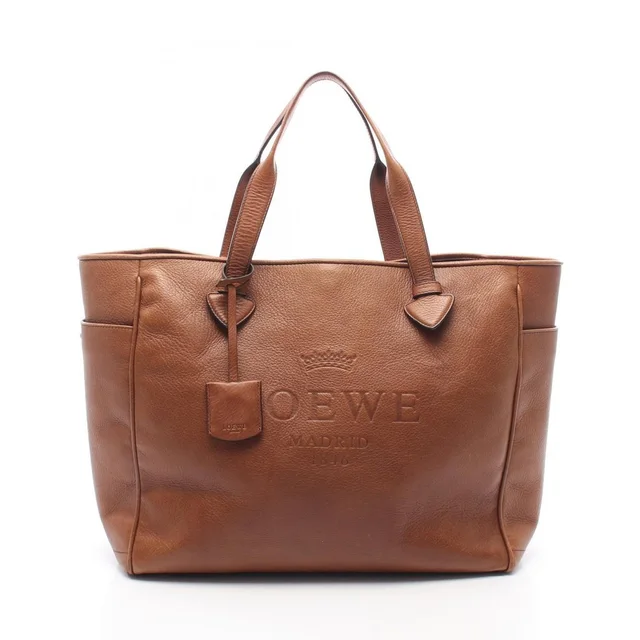 Loewe Heritage Tote Bag Leather Brown in red|brown Leather from Poshmark