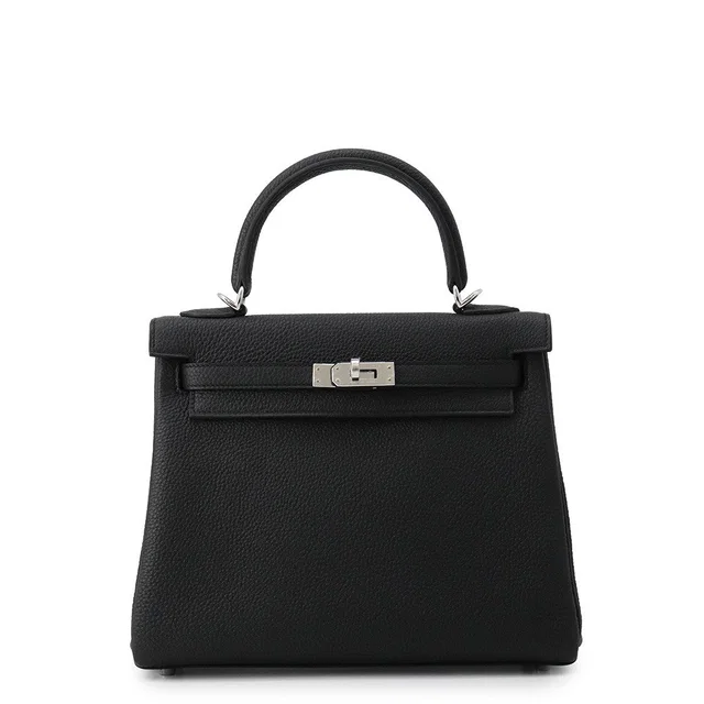 Hermès Kelly Retourne Black Togo Leather Size 25 in Black Togo leather from GALLERY RARE
