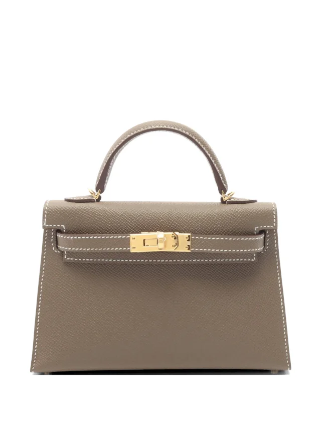 Hermès Pre-Owned 2026 Mini Kelly II Etoupe Shoulder Bag | Brown | FARFETCH in Taupe Epsom leather from Farfetch