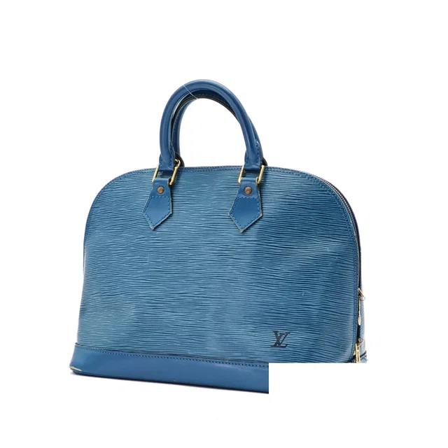Louis Vuitton Epi Alma Bag Handbag Simple Toledo Blue in Blue Leather from The Reluxe