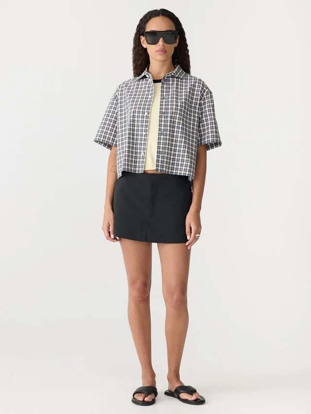 Bassike Check Cropped Shirt from bassike, photo 1 of 1