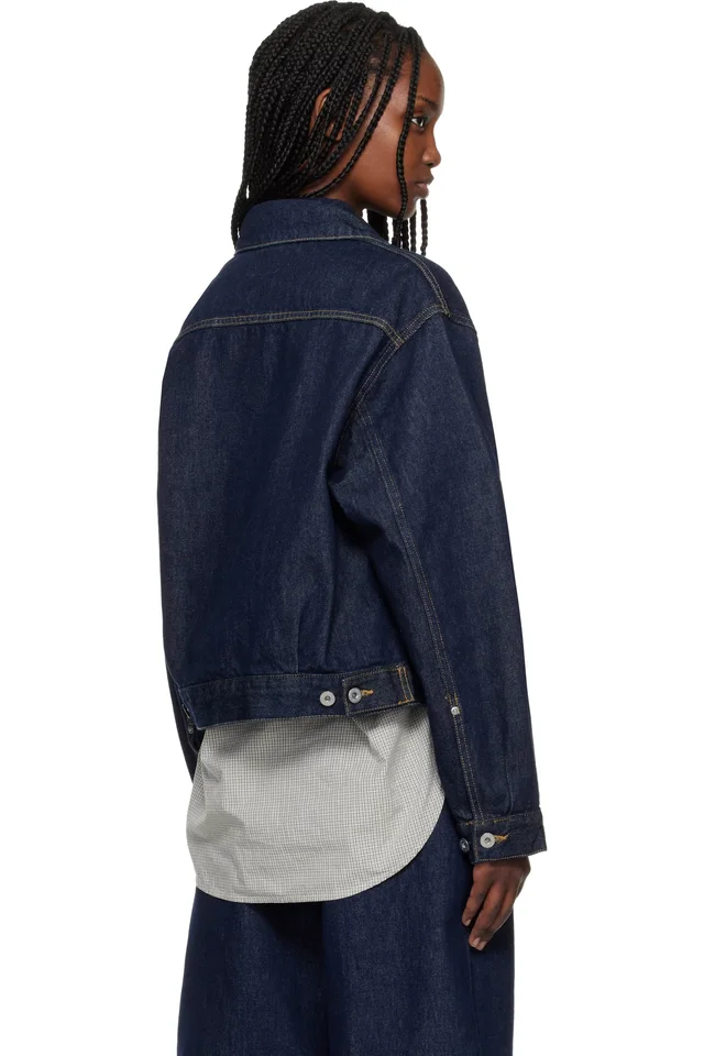 Carhartt Work In Progress Navy Belmar Denim Jacket, photo 3 of 4 from SSENSE