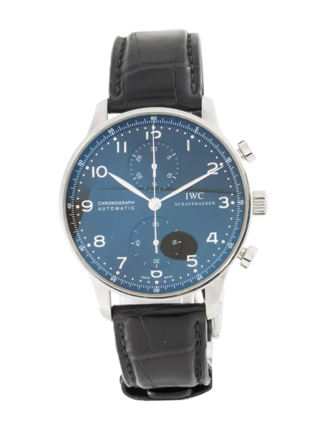 IWC Portugieser Chronograph Watch in multicolor Crocodile from The RealReal