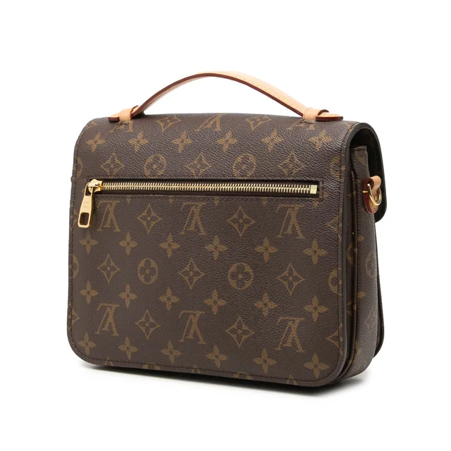 Brown Louis Vuitton Monogram Pochette Metis Satchel in Brown Coated canvas from Designer Revival, photo 2 of 2