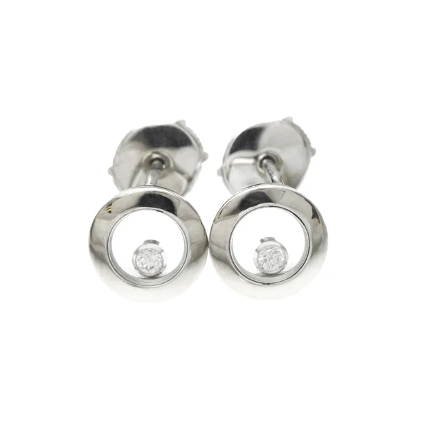 Chopard Happy Diamonds Diamond Earrings 83A017 Diamond White Gold (18K) Stud Earrings Silver in Silver White gold (18K) from Elady