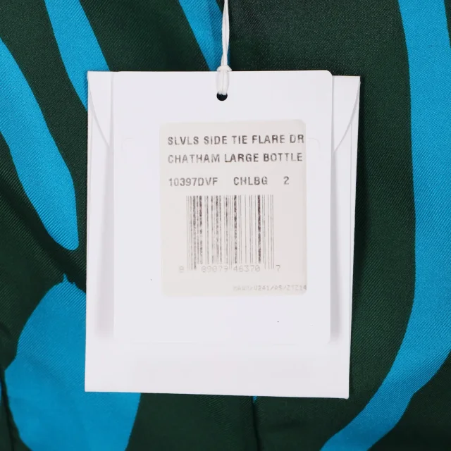 Diane von Furstenberg Wrap Dress in Green Silk in Blue, photo 5 of 6 from ShopSimon