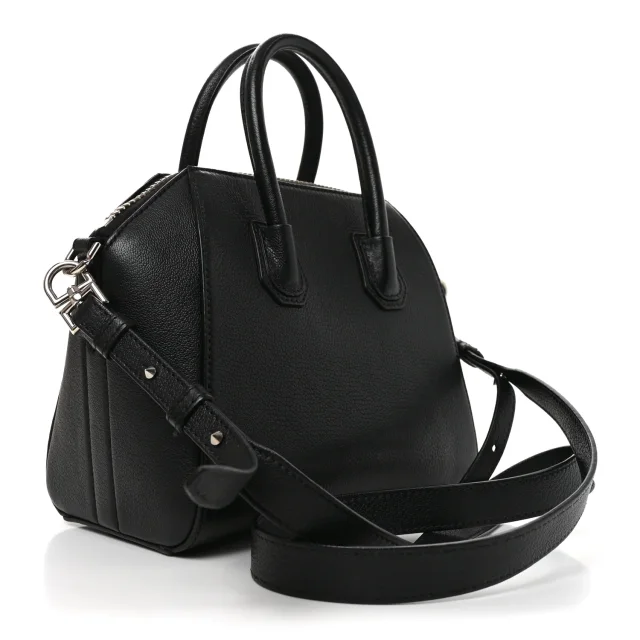 Givenchy Sugar Goatskin Mini Antigona Black in Black Goatskin from FASHIONPHILE, photo 3 of 10