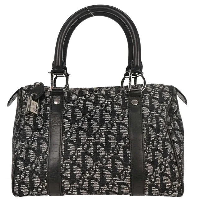 Dior Black Trotter Duffle Handbag in Black Canvas from AMORE Vintage Tokyo