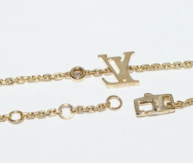 Louis Vuitton Idylle Blossom Au750 Diamond Bracelet in Gold Leather from LuxUness, photo 4 of 4