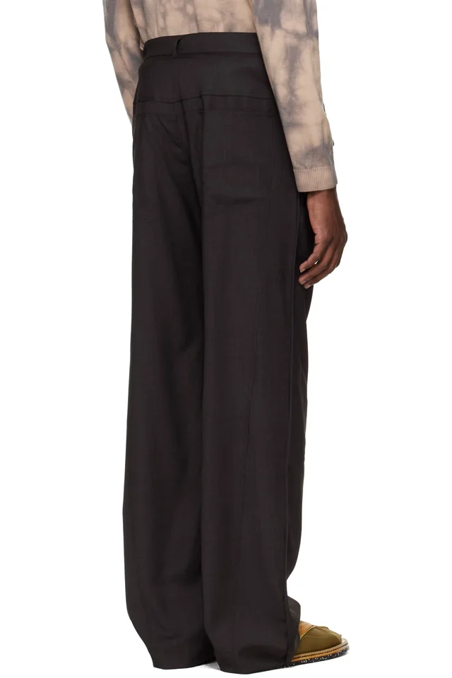 Kiko Kostadinov Brown Komlo Trousers, photo 3 of 4 from SSENSE