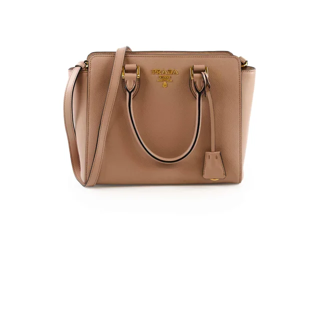 Prada 2 Way Saffino Shoulder Tote Cipria Blush Beige from The Purse Affair